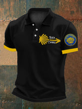 Polo imprimé Spain Faith Pilgrimage to Santiago pour homme